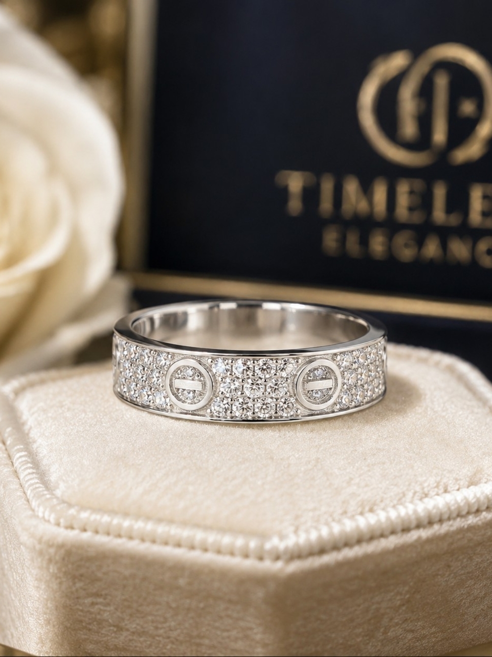 ✨ Sterling Silver Moissanite Designer-Inspired Ring ✨ 6 & 7